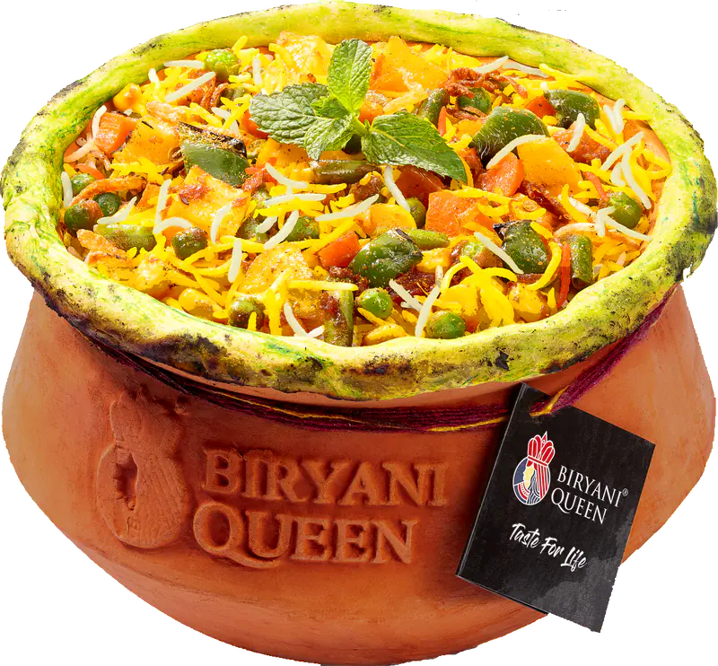Dum biryani, in the handi
