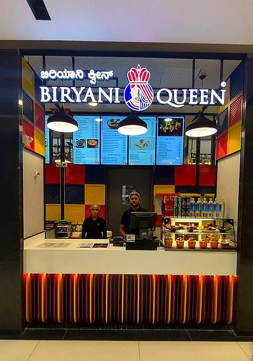 The Biryani Queen counter at Mall of Asia, Bengaluru