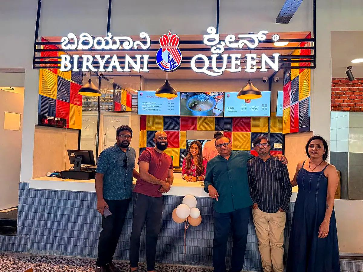 Franchise partners and the Biryani Queen team at the opening of a Bengaluru outlet